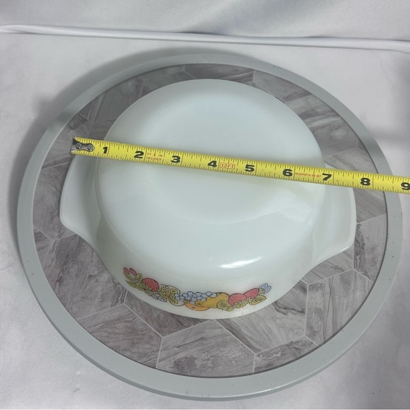 Vintage Anchor Hocking Fruit Harvest Fire-King 1 Qt Casserole Dish USA - Picture 7 of 9